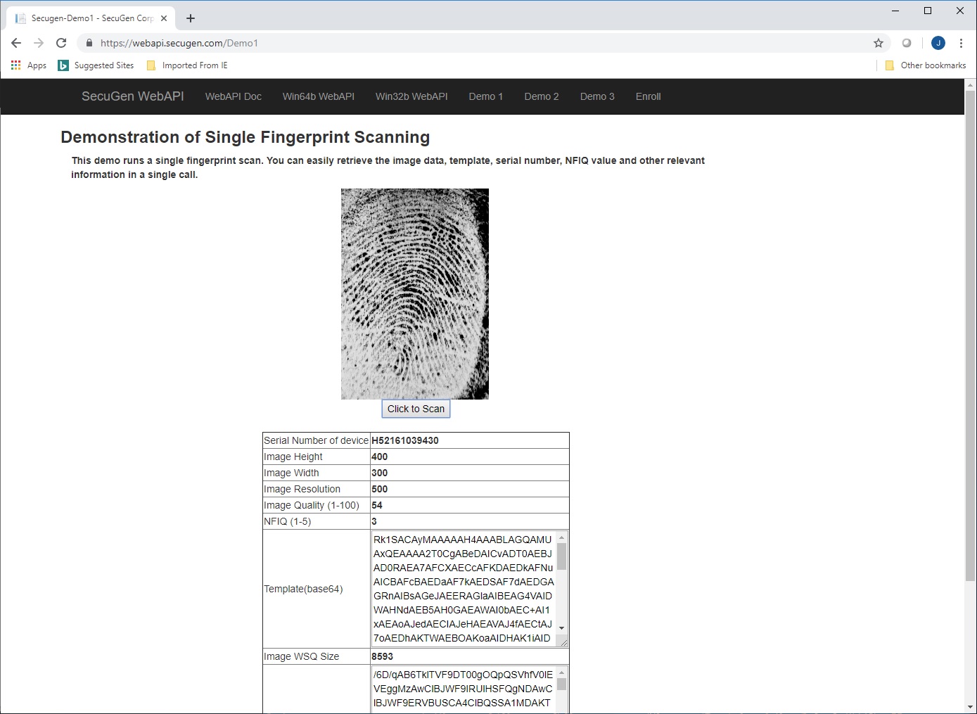 fingerprint capture software